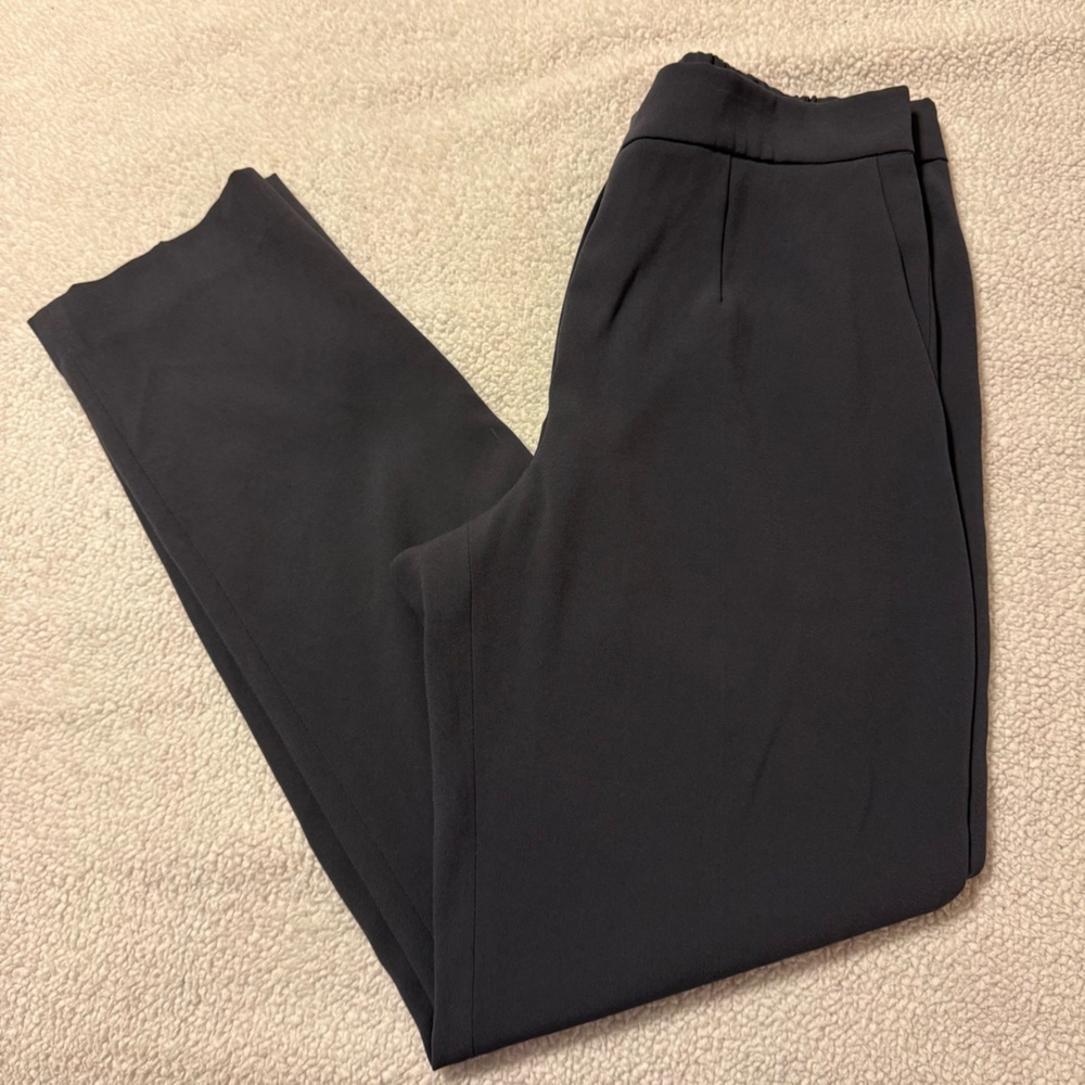 Aritzia Babaton Charcoal Gray Conan Dress Pants Cropped Tapered - Picture 2 of 11
